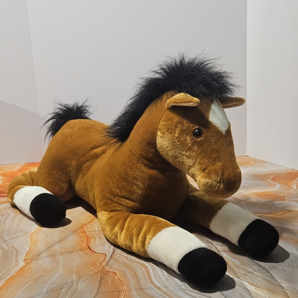 Aurora World Jumbo 28" Brown Horse Plush Stuffed Animal